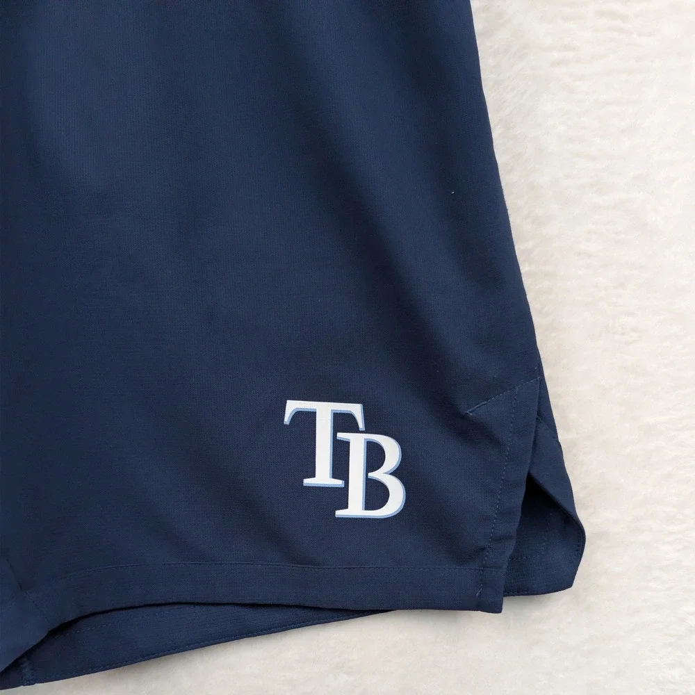 Nike x MLB Shorts Men's S Navy Blue Tampa Bay Rays Dri-FIT Training Baseball